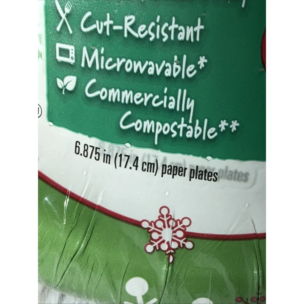 Solo Christmas Paper Plates Snowman New In Package Lot of 2 RARE HTF